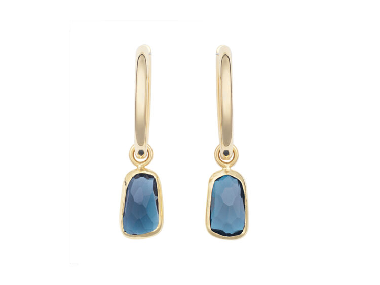 18kt gouden aanhangers met London Blue Topaas