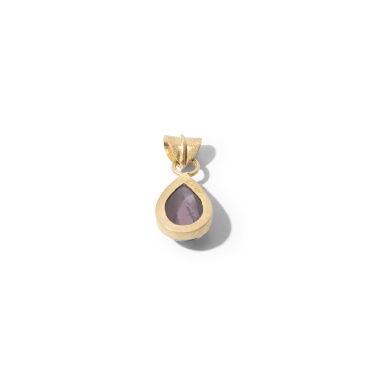 18kt gouden hanger met paarse toermalijn - Afbeelding 2