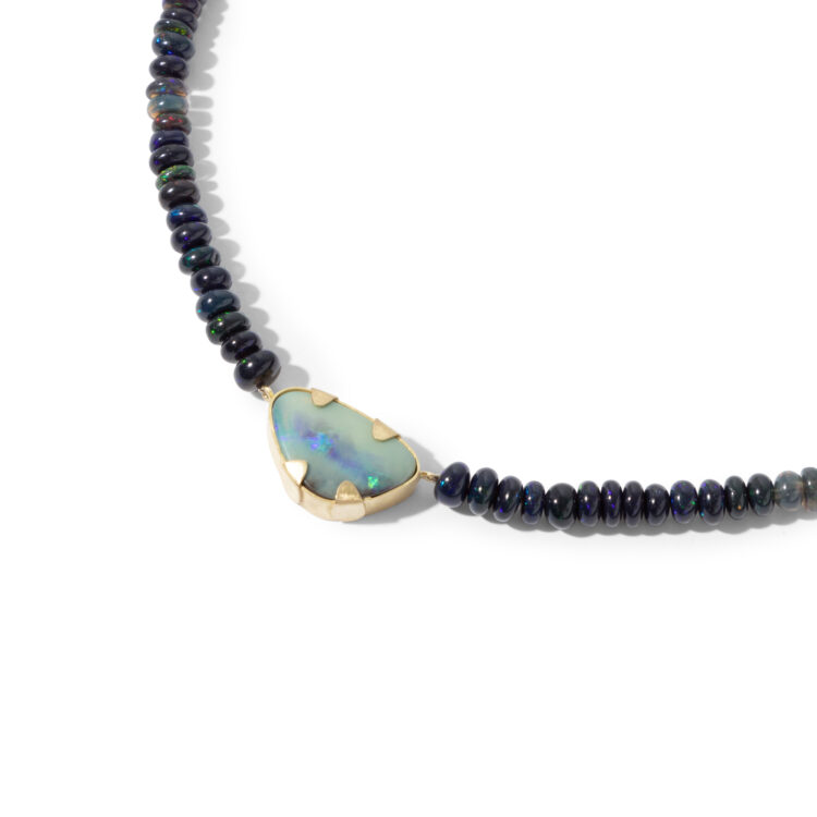 18kt gouden collier met opaal - Afbeelding 2