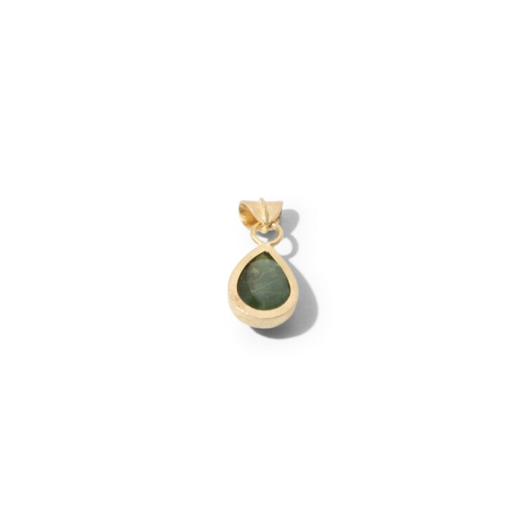 18kt gouden hanger met groene toermalijn - Afbeelding 2