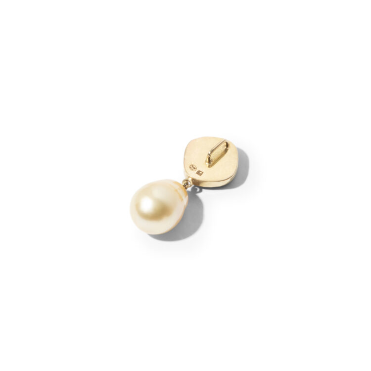 18kt gouden hanger met goudkleurige Zuidzee parel en Australische boulder opaal. - Afbeelding 2